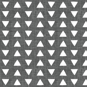 charcoal linen hand drawn triangles