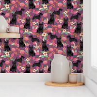 scottie dog florals fabric scottish terrier dog fabric