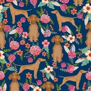 vizsla floral dog fabric florals dog design