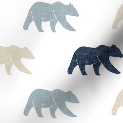 rustic woods linen bears