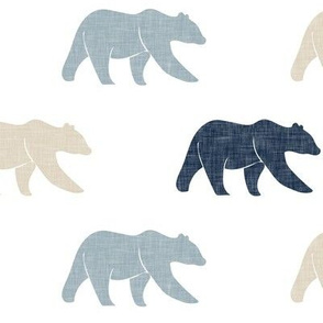 rustic woods linen bears