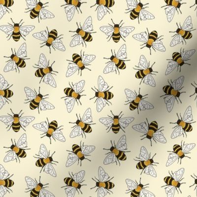 Busy Bees on buttermilk - small-medium scale