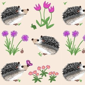 Flowers,Herbs & Hedges /Hedgehog -butterfly 