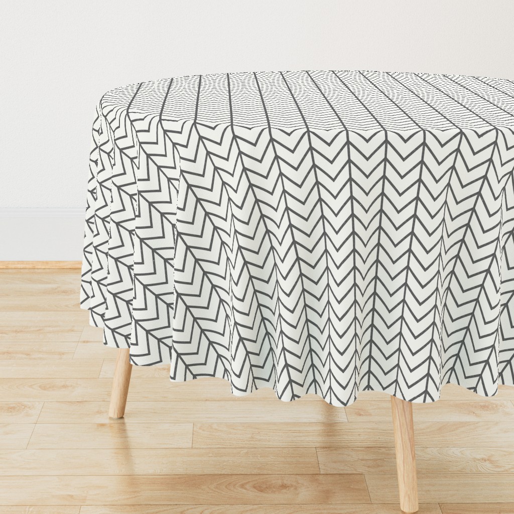 charcoal linen chevron