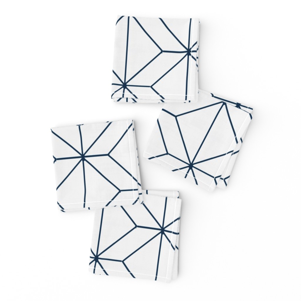 Geometry White and French Navy