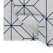 Geometry White and French Navy