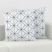 Geometry White and French Navy