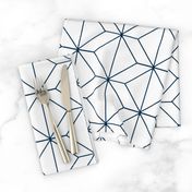 Geometry White and French Navy