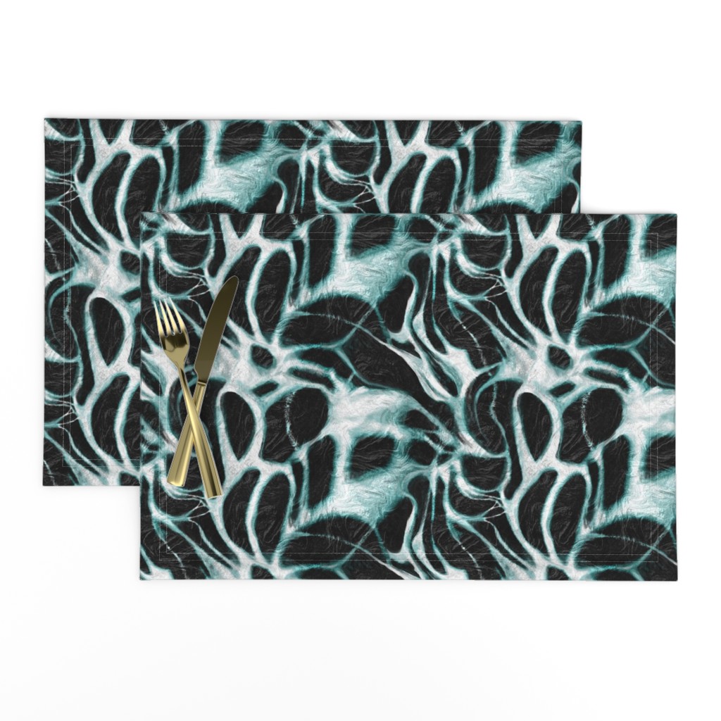 Navy-Teal White Dendrite