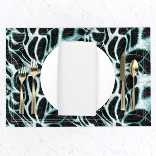 Navy-Teal White Dendrite