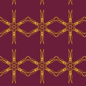 Chains of Goldwork on Boysenberry