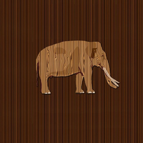 Wooden Elephant for Pillow