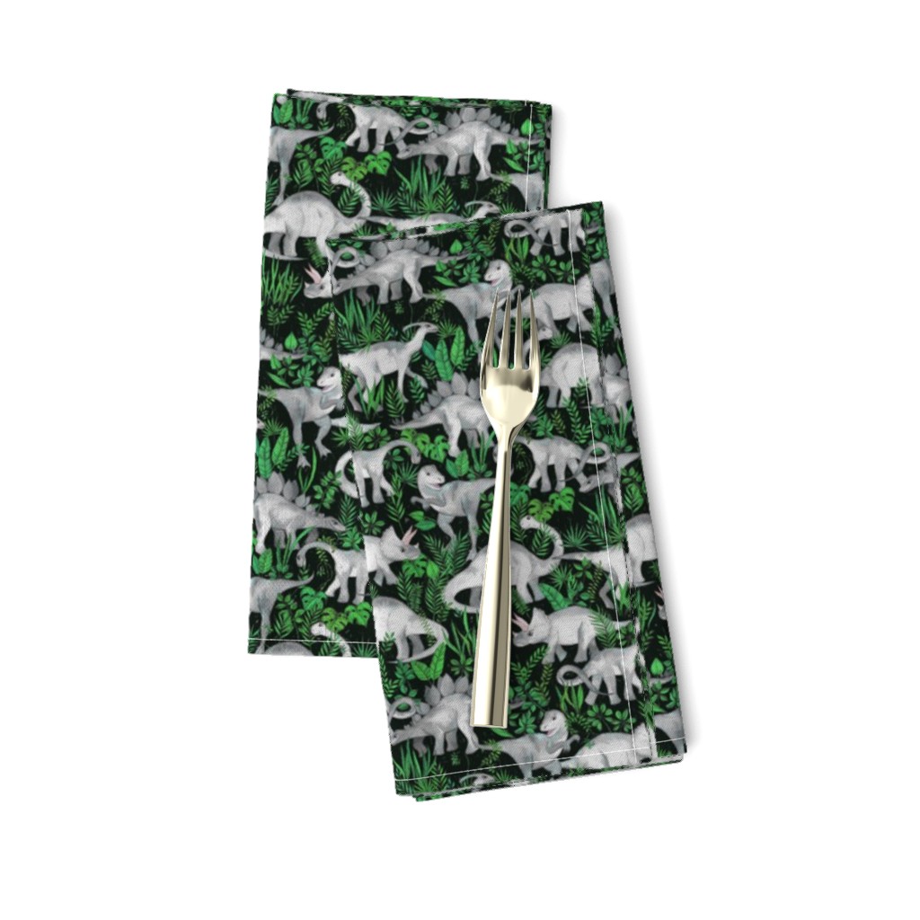 Dinosaur Jungle green small print