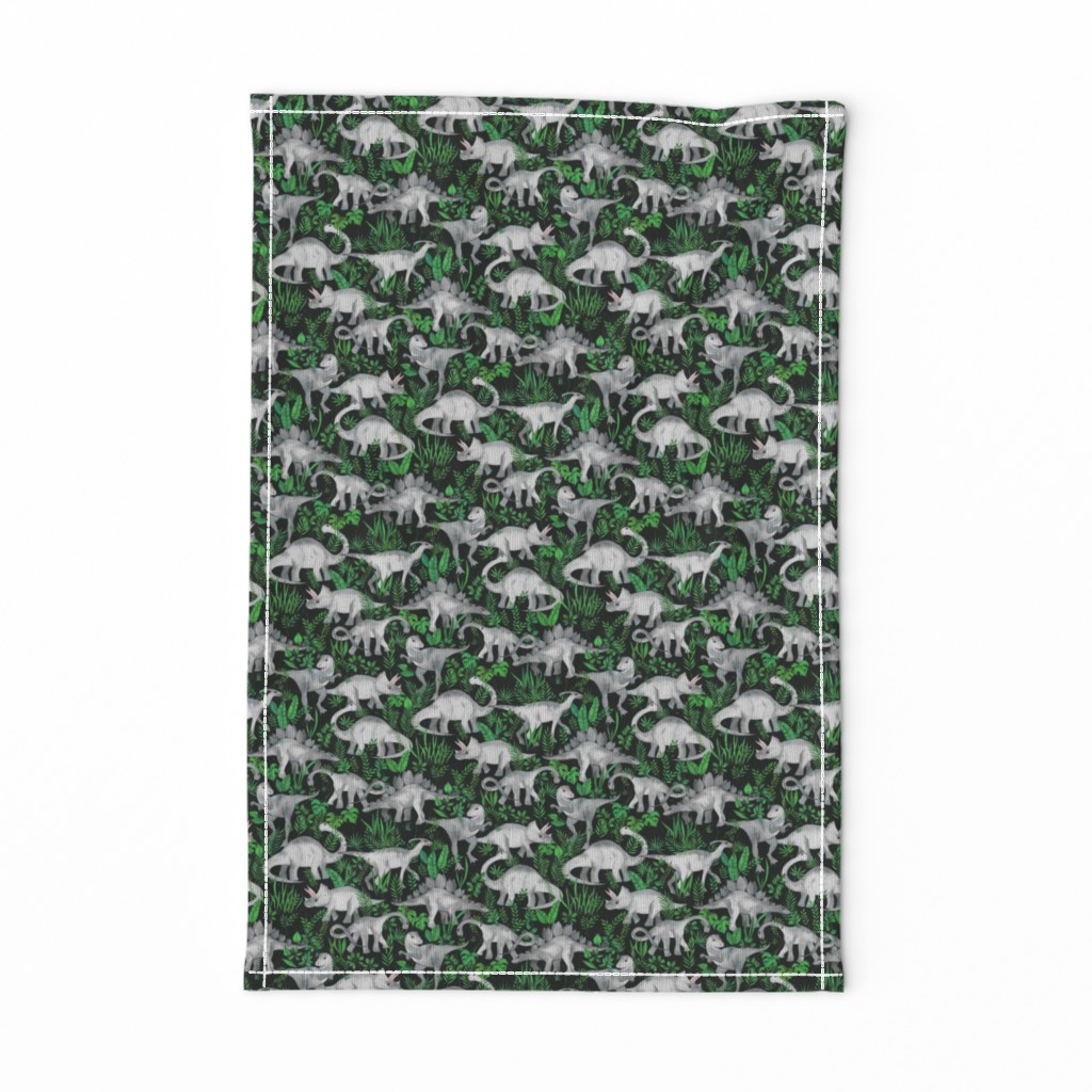 Dinosaur Jungle green small print