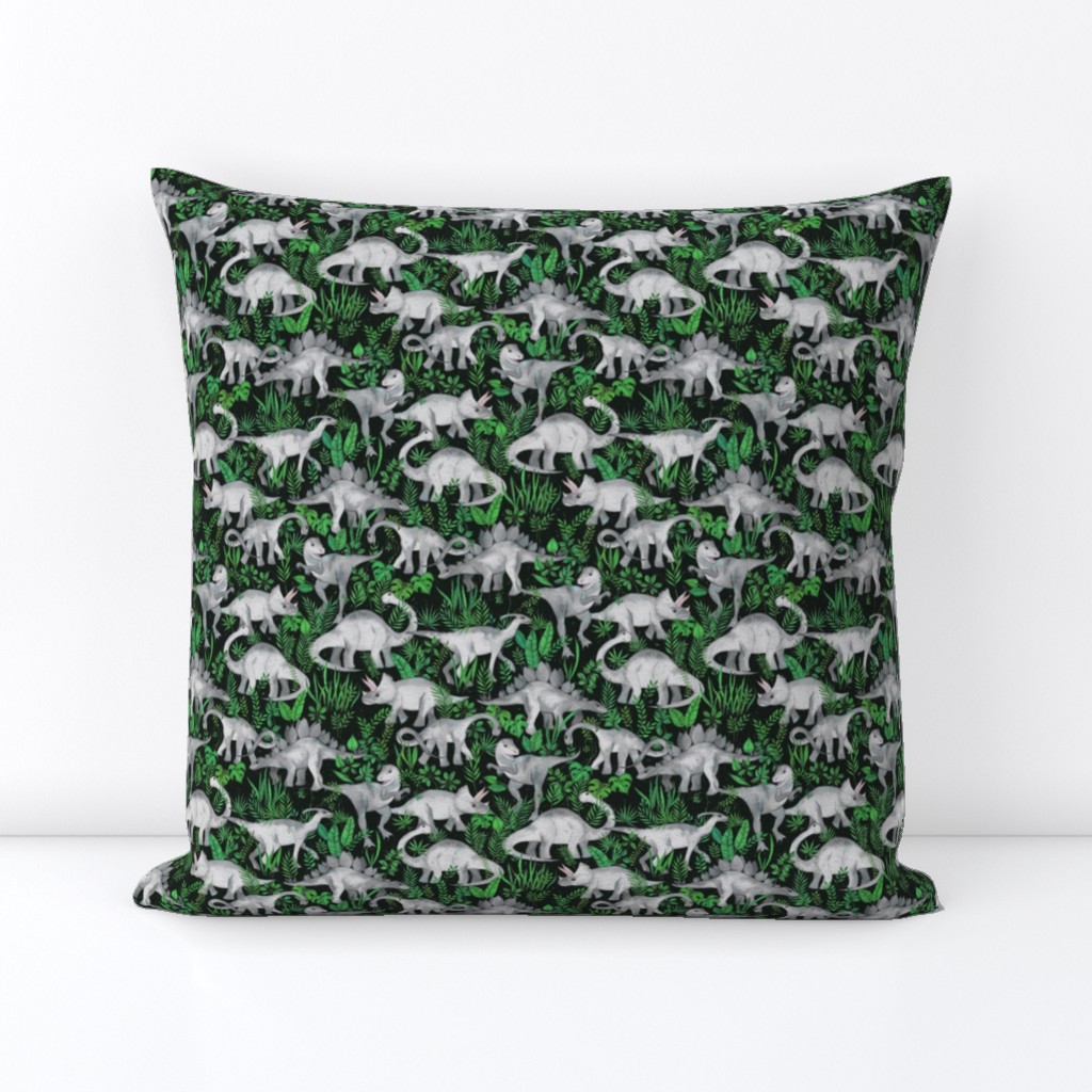 Dinosaur Jungle green small print