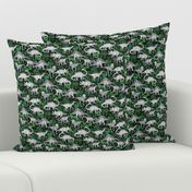 Dinosaur Jungle green small print