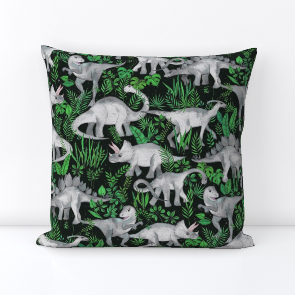 Dinosaur Jungle green large print