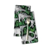 Dinosaur Jungle green large print