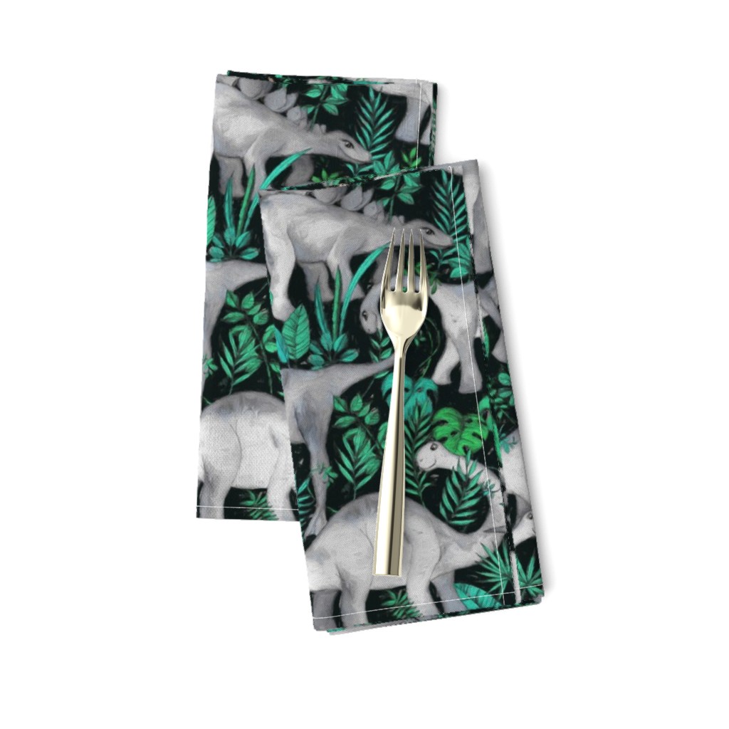 Dinosaur Jungle green and teal large print