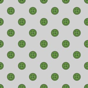 Button Dots Green on Gray (Fresh)