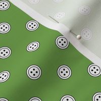 Button Dots White on Green (Fresh)