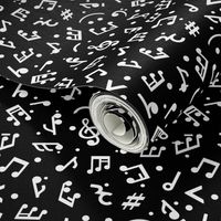 Music Notes on Black BG small scale