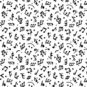 Music Notes on White BG small scale