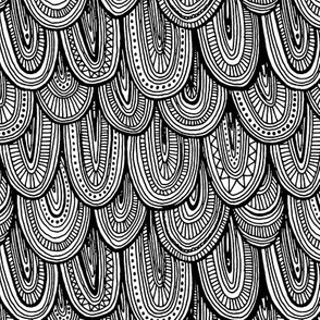 Doodle Scales - Black and White