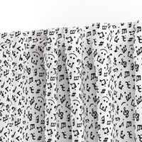 Music Notes on White BG tiny scale