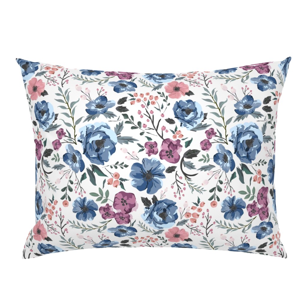 Berry Meadow Floral on Cream