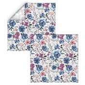 Berry Meadow Floral on Cream