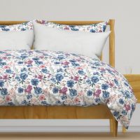 Berry Meadow Floral on Cream