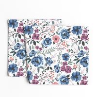 Berry Meadow Floral on Cream