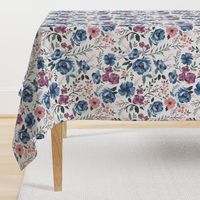 Berry Meadow Floral on Cream