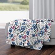 Berry Meadow Floral on Cream