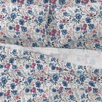 Berry Meadow Floral on Cream