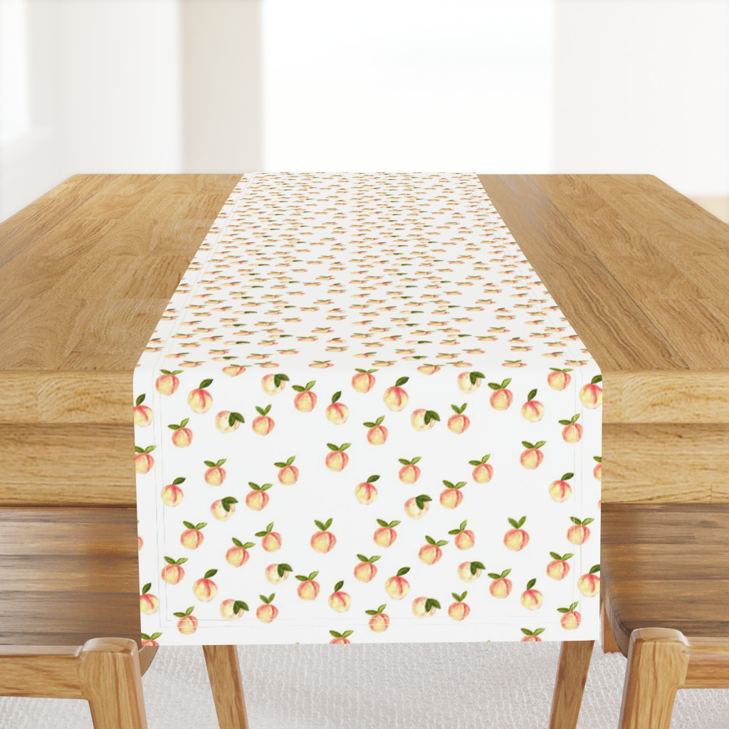 watercolor peaches || white