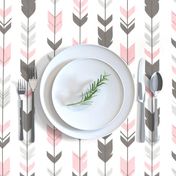 Arrow Feathers - grey,pink,white-