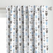 Arrow Feathers - Baby boy blue, , grey,white-