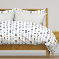 Arrow Feathers - Baby boy blue, , grey,white-