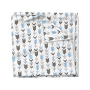 Arrow Feathers - Baby boy blue, , grey,white-