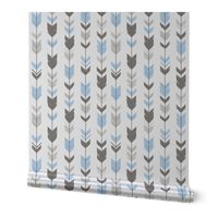 Arrow Feathers - Baby boy blue, , grey,white-