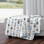 Arrow Feathers - Baby boy blue, , grey,white-