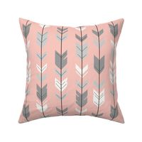 Arrow Feathers_Coral/Grey/Off-White