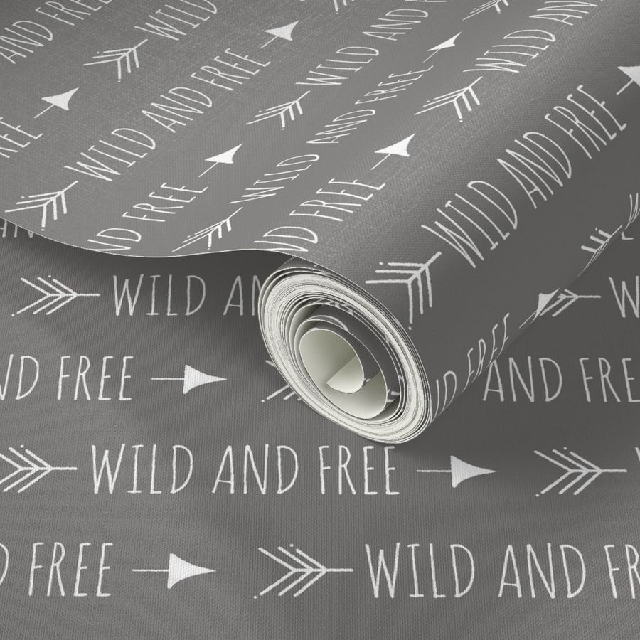 Wild and free arrows - grey/white