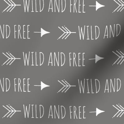 Wild and free arrows - grey/white