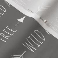 Wild and free arrows - grey/white