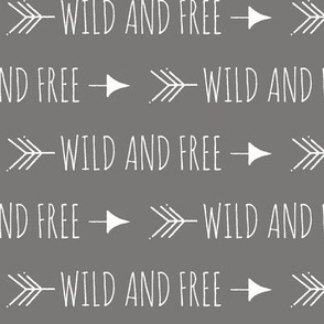 Wild and free arrows - grey/white