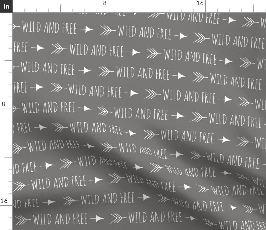 Wild and free arrows - grey/white