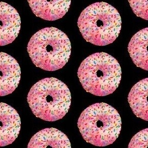 Donuts with Sprinkles on black
